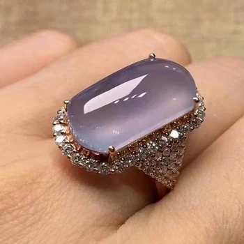 Роскошные прямоугольные светло-фиолетовые кольца с кристаллами Циркона Модные украшения Изысканного серебряного цвета, Обручальные кольца для женщин