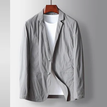 B2127-Мужской повседневный весенне-осенний костюм, мужское свободное пальто