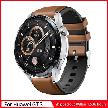 Силиконовый Кожаный Ремешок На Запястье Для Huawei Watch GT 3 GT3 42 мм 46 мм Ремешок-Браслет Для Часов GT2 Pro/Honor Magic 1 2 20 мм 22 мм Ремешок Для Часов