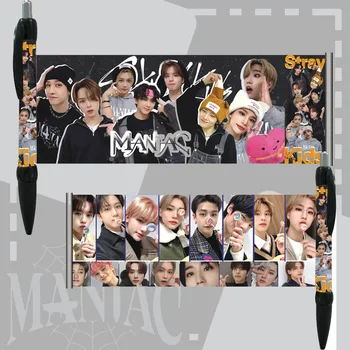 1 шт Kpop Stray Kids Ручка-баннер с маньяком, милые школьные принадлежности, шариковая ручка Straykids