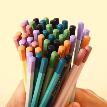 10 шт./компл., наборы карандашей Woden, цветной карандаш Morandi для детей, Милый набор канцелярских принадлежностей, школьные принадлежности для письма