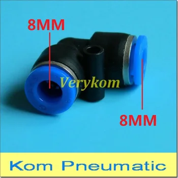 Verykom Pneumatic Оптом PV-08 От 8 мм До 8 мм L Колено Равнотрубчатый Воздушный Фитинг One Touch Push In Быстроразъемный Соединитель PV-8