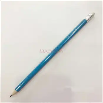 5 шт. заточенный карандаш с синим шестигранным резиновым наконечником длиной 19 см, 5 шт.