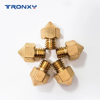 Детали 3D-принтера Tronxy медная насадка экструдер сопло для 3D-принтера Размер сопла экструдера 0,2 мм 0,3 мм 0,4 мм 0,5 мм 0,6 мм опционально