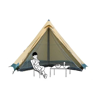 Палатка 3F UL GEAR Pyramid Tipi Tent Outdoor Camipng 4-6 Человек Большая Палатка 40D/210T Ветрозащитная Палатка 3 сезона Со снежной юбкой