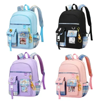 Мультяшный школьный рюкзак, рюкзаки для ноутбуков большой емкости, студенческий рюкзак, дышащий рюкзак для девочек-подростков
