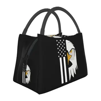 Орел, американский флаг, Многоразовые ланч-боксы, Патриотическая свобода, США, кулер, термоизолированная сумка для ланча, Офисный контейнер Pinic