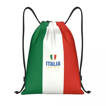 Изготовленный на Заказ Флаг Италии Сумка на шнурке для покупок Рюкзаки для Йоги Мужские Женские Спортивные Сумки для Спортзала