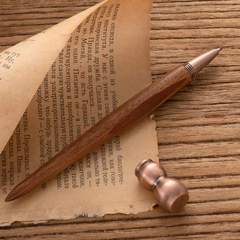 Высококачественная ретро-гелевая ручка из сандалового дерева, аксессуар для Тыквы из цельного дерева, ручка для письма, принадлежности для студентов, подарки